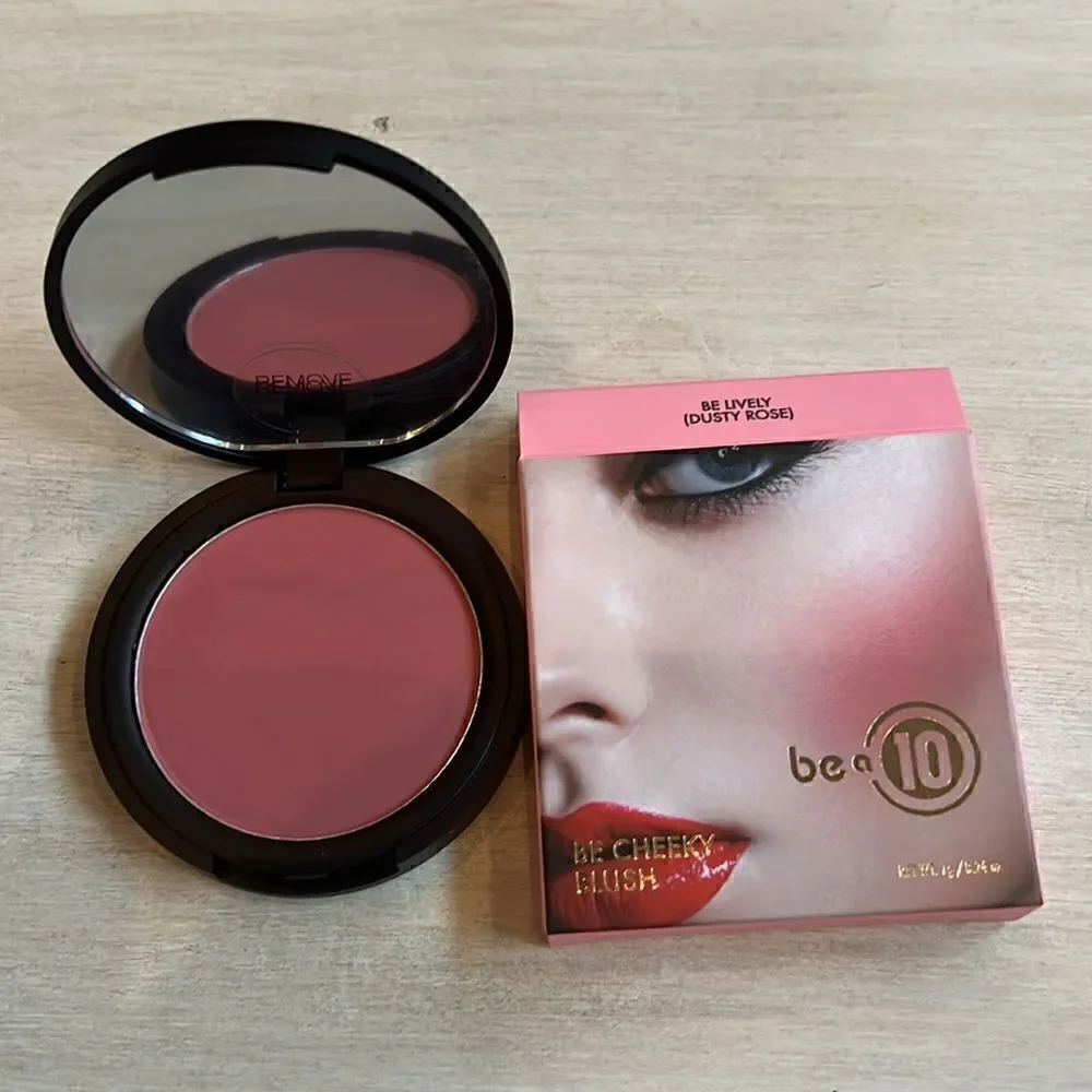 Be a 10 Cosmetics Be Cheeky Blush brand new in box color Be Lively dusty rose